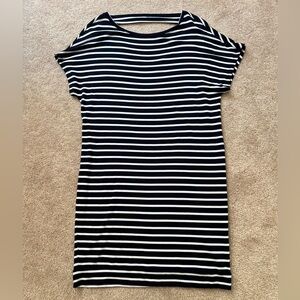 GAP Navy and White Striped Shirt Dress